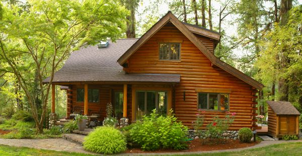 Log Home Staining Service