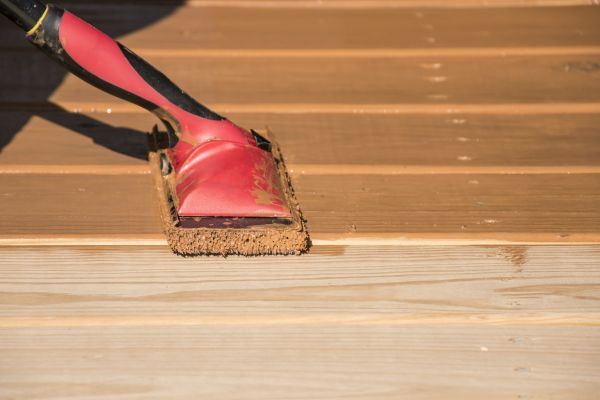 Pavilion Deck Staining