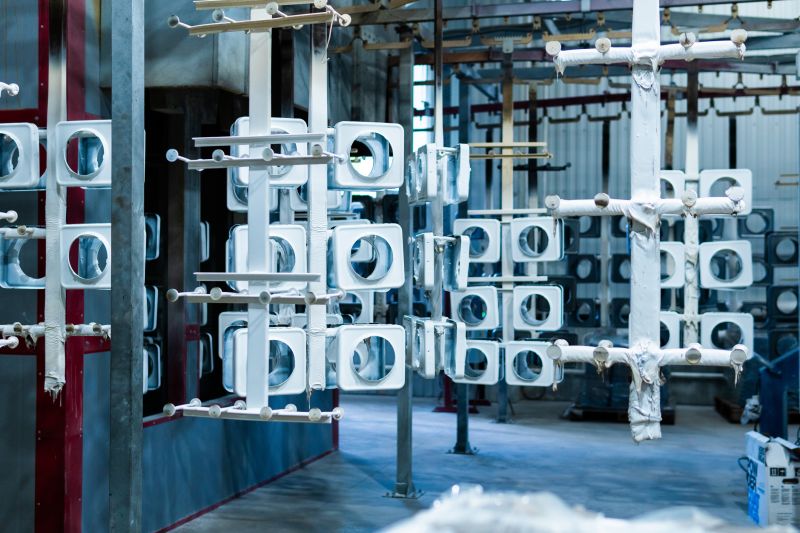 Electrostatic Metal Painting detail