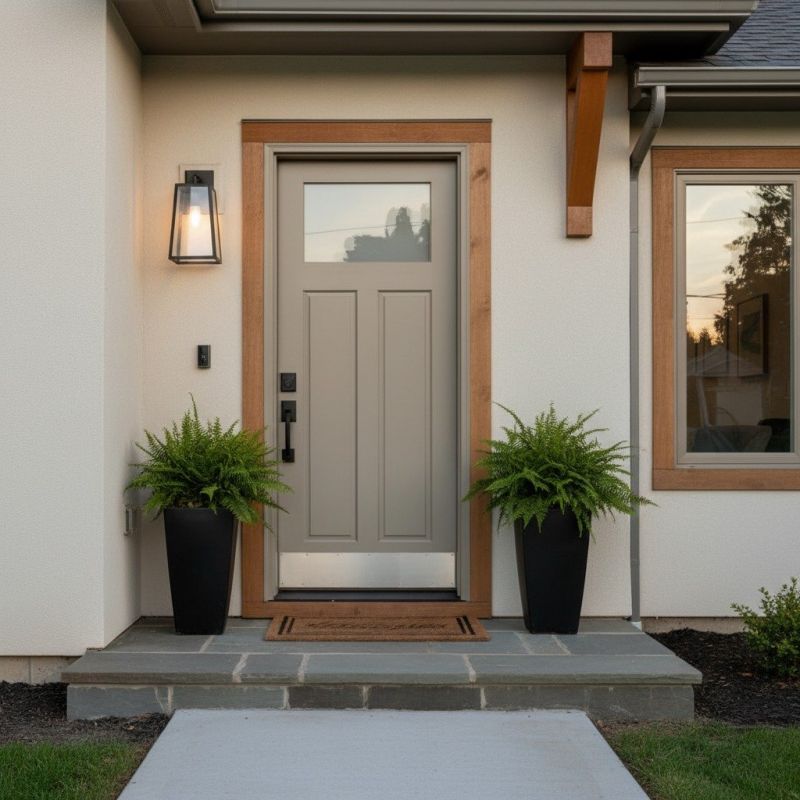 Exterior Door Staining detail