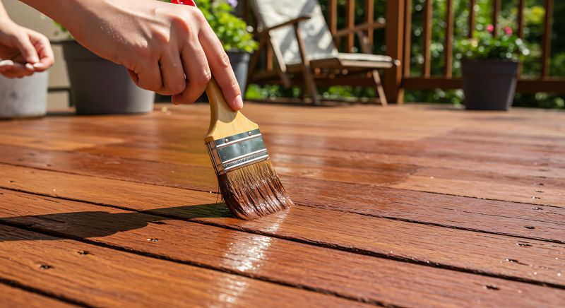 Wood Deck Staining Service detail